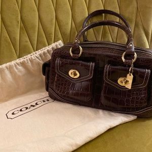 Limited edition Coach alligator small pocket satchel
